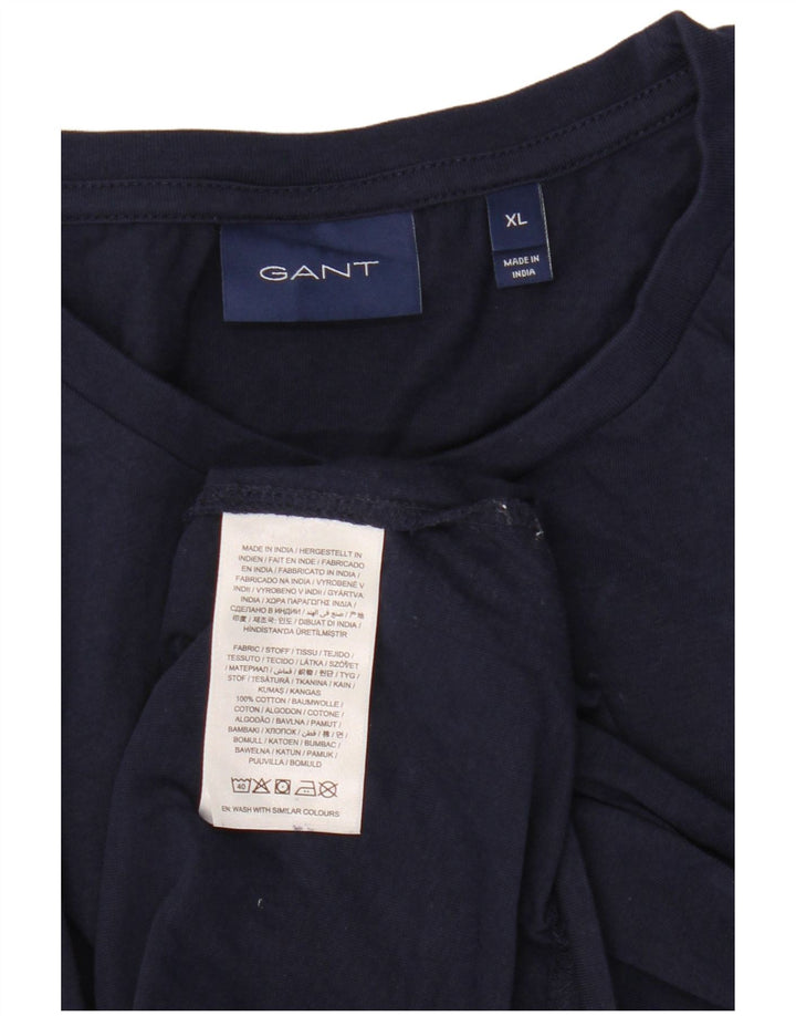T-shirt męski Gant Top XL, granatowy, bawełniany