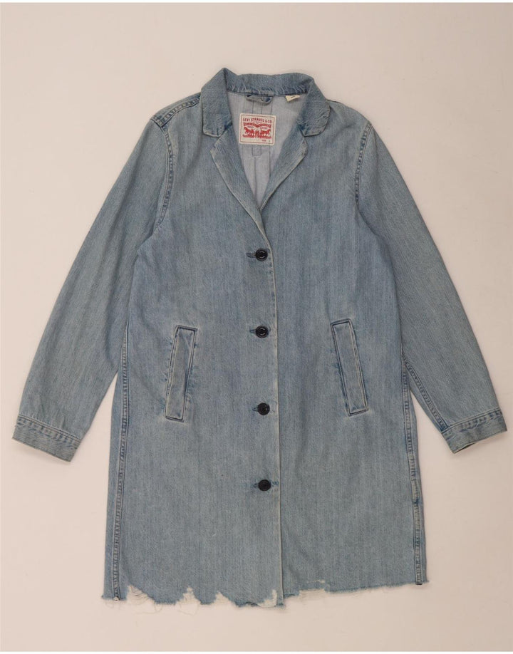Damski płaszcz dżinsowy Levi's w trudnej sytuacji, oversize UK 10, mały, niebieski, bawełniany