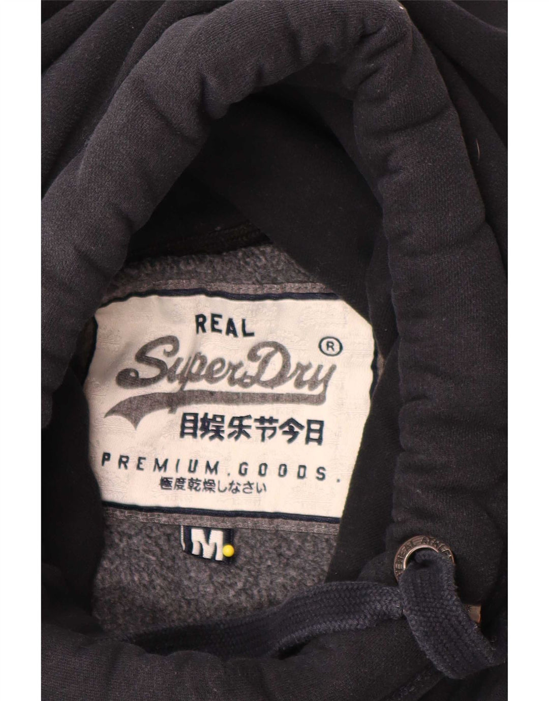 Męski sweter z kapturem Superdry, średni granatowy, bawełniany