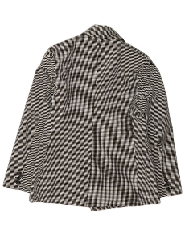 Topshop Womens Loose Fit Blazer Jacket UK 8 Small Black Check