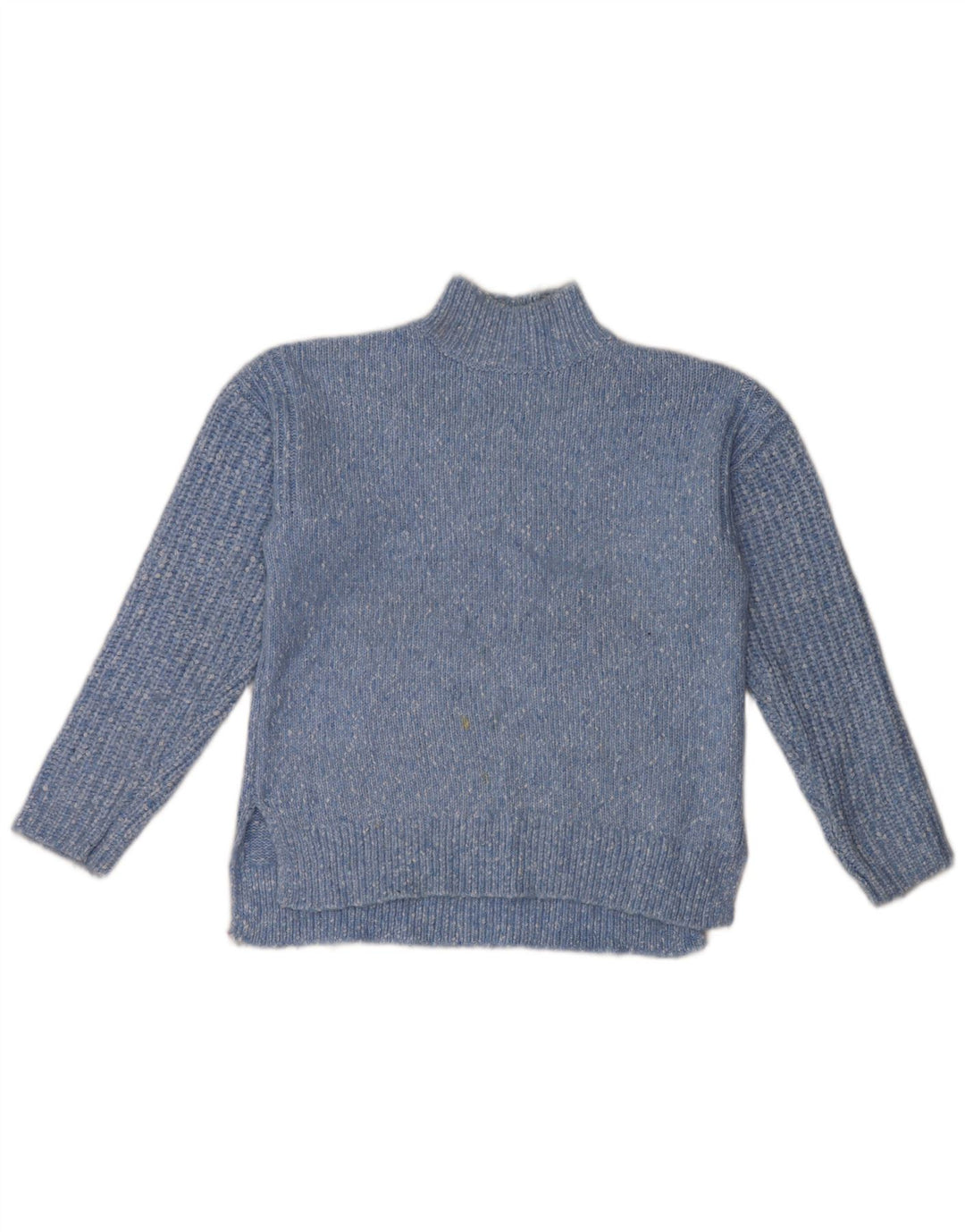 Marks & Spencer Damski sweter z golfem UK 14 Średni niebieski nakrapiany