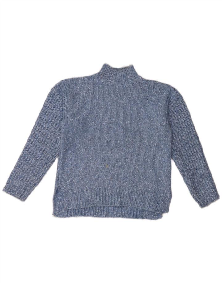 Marks & Spencer Damski sweter z golfem UK 14 Średni niebieski nakrapiany