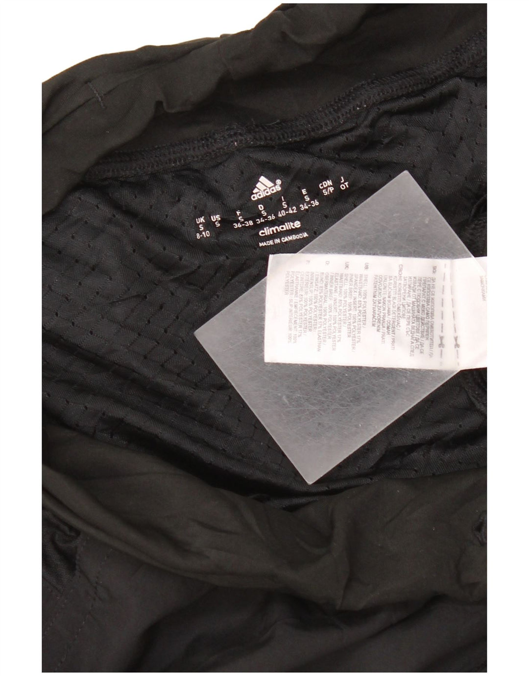 Damskie spodenki sportowe Adidas Climalite UK 8/10, małe, czarne, poliestrowe