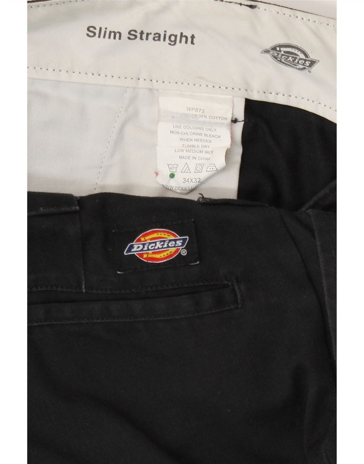 Męskie spodnie chino Dickies Slim Straight W34 L32 Czarny poliester