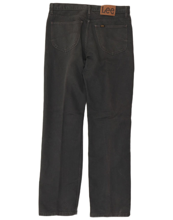 Męskie proste dżinsy LEE W34 L32 Szara bawełna