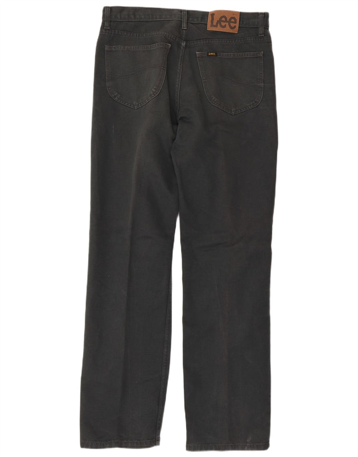 Męskie proste dżinsy LEE W34 L32 Szara bawełna