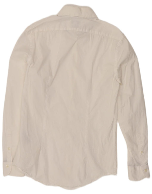 Koszula męska Reiss Slim Fit, mała, biała, bawełniana