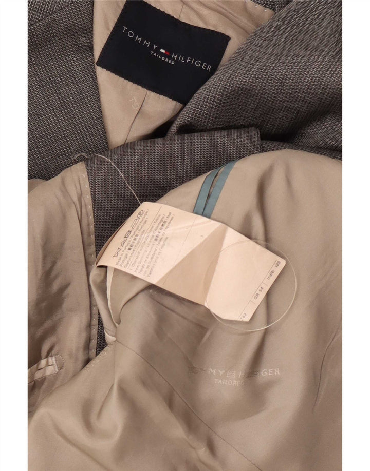 Męska marynarka zapinana na 2 guziki Tommy Hilfiger IT 54 2XL Szara dziewicza wełna