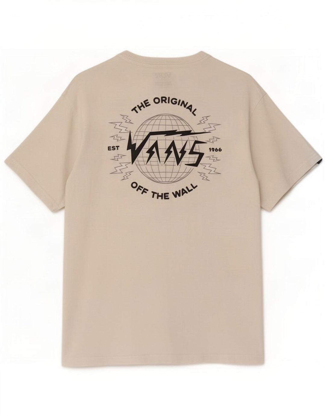 Męski T-shirt Vans o klasycznym kroju z grafiką, średniej wielkości, biały, bawełniany