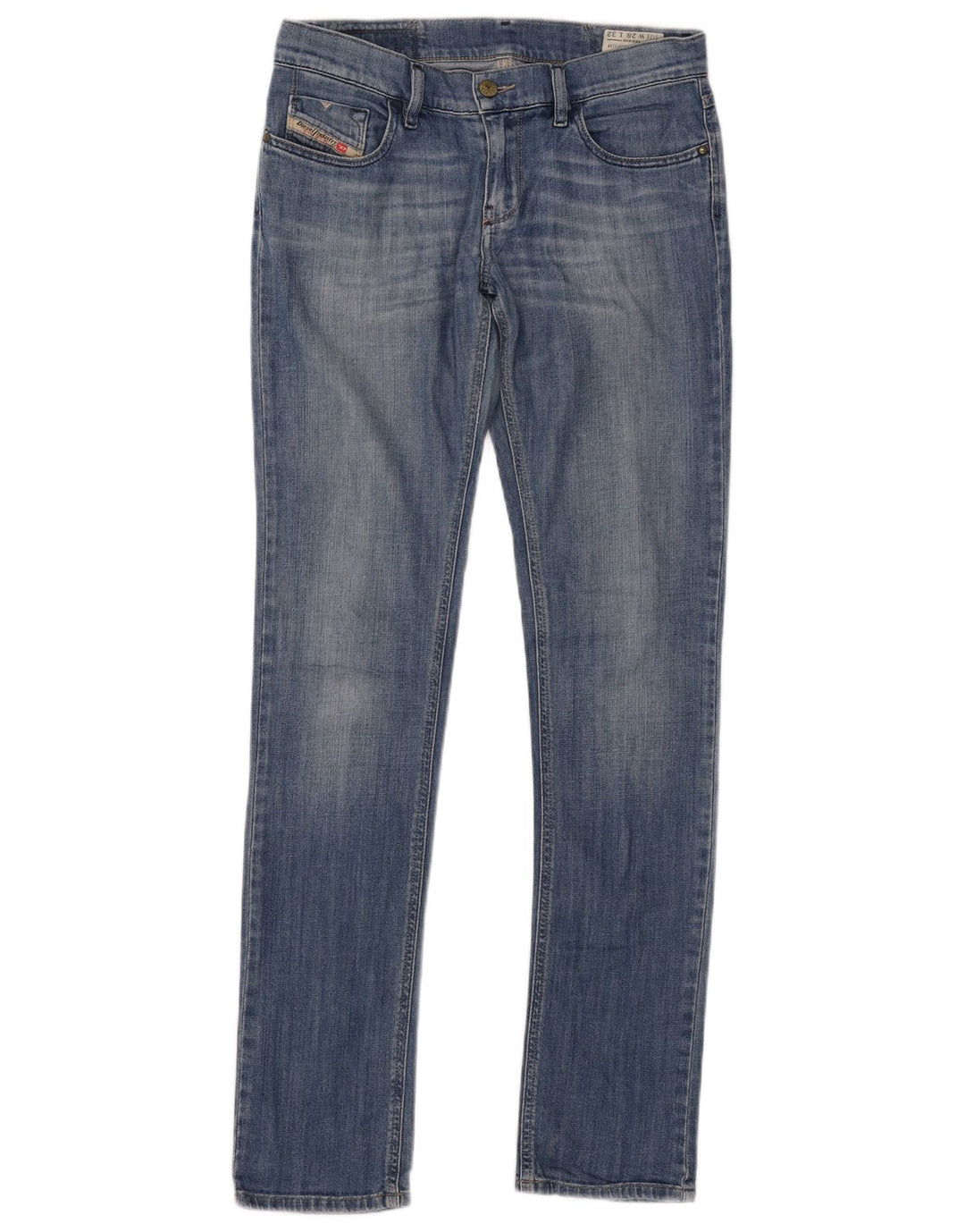 DIESEL Damskie Livy Super Slim Straight Jeans W28 L32 Niebieskie bawełniane