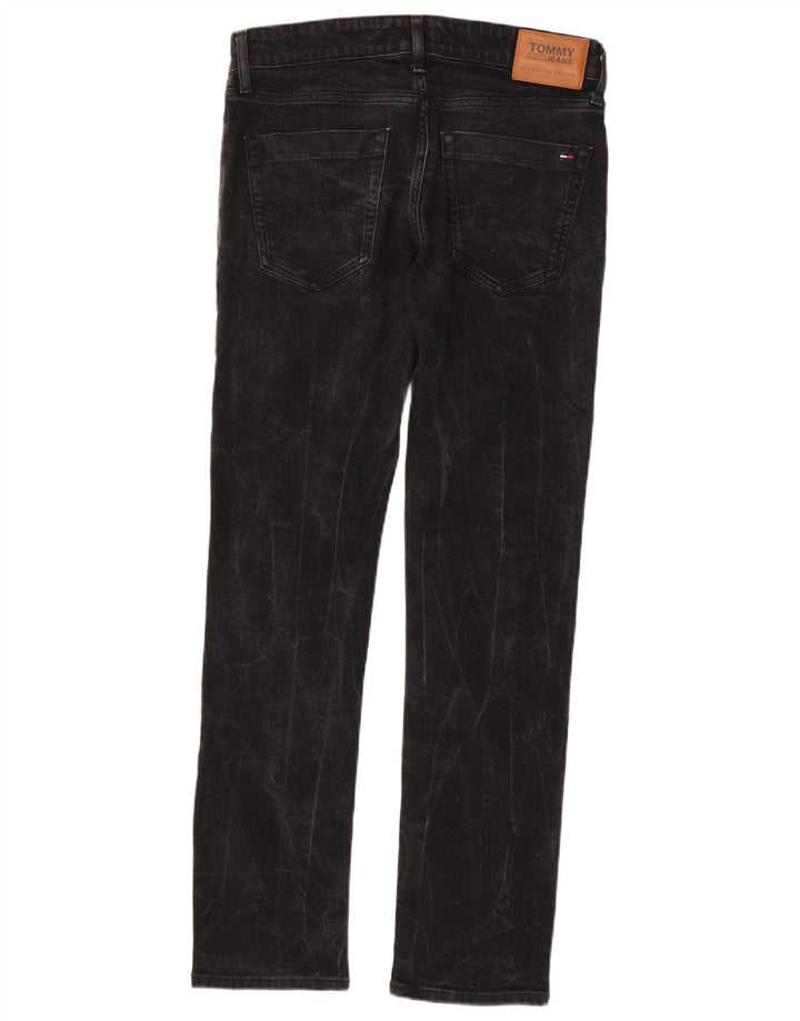 Męskie jeansy slim fit Tommy Hilfiger W32 L32 Czarne bawełniane