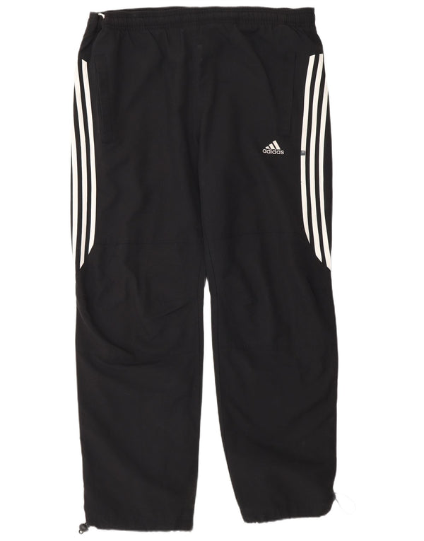 Męskie spodnie dresowe Adidas, średni czarny poliester