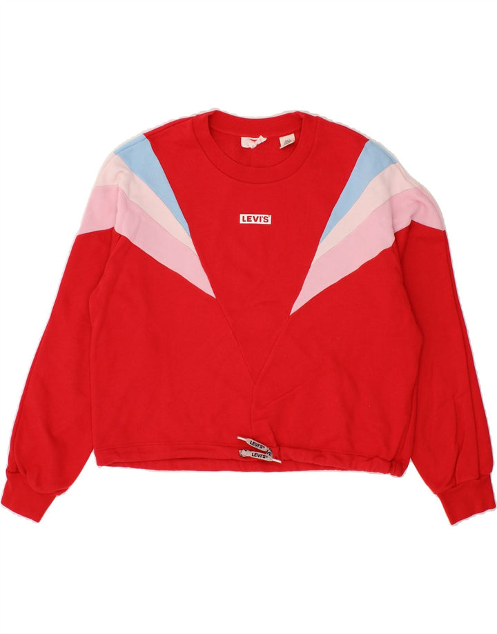 Damska bluza oversize LEVI'S Crop UK 6 XS w kolorze czerwonym