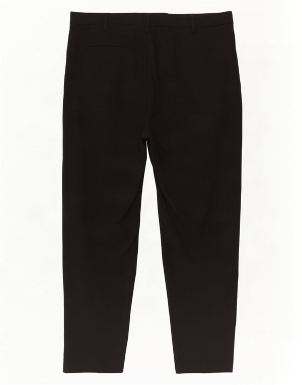 Marks & Spencer Damskie spodnie garniturowe z wysokim stanem UK 16, duże, W34 L27, czarne