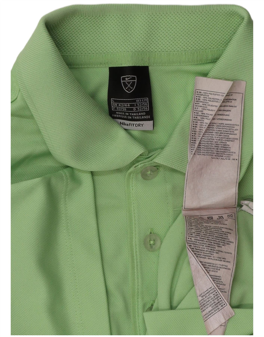 Męska koszulka polo Nike UK 42/44, duża, zielona, poliestrowa