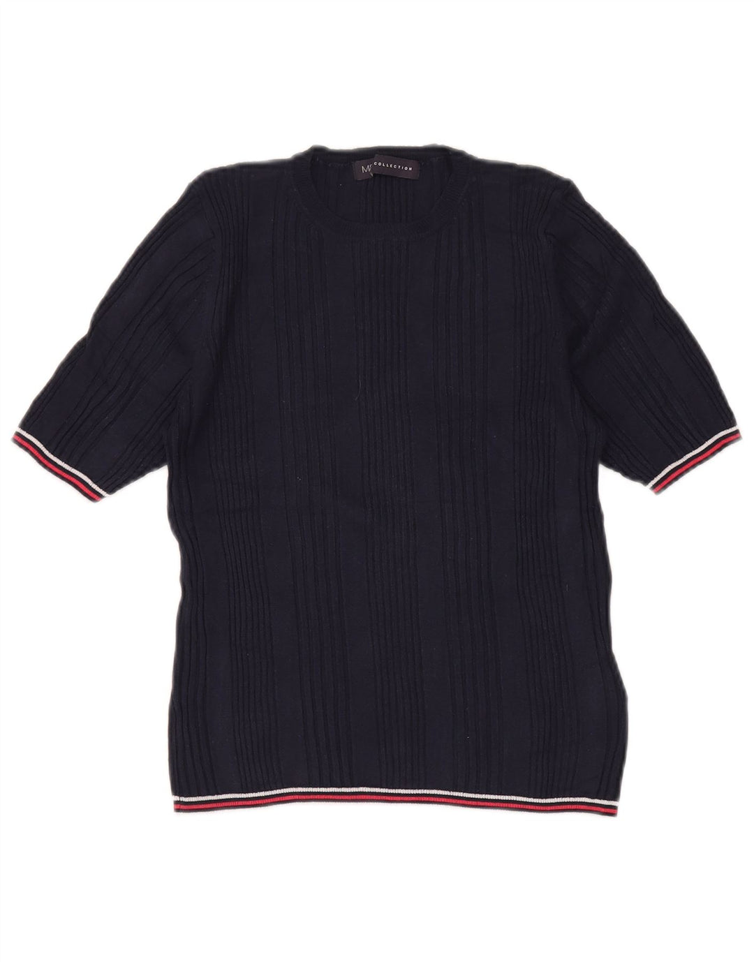 MARKS & SPENCER Damski sweter z okrągłym dekoltem UK 14, duży, granatowy