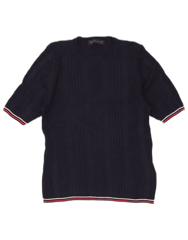 MARKS & SPENCER Damski sweter z okrągłym dekoltem UK 14, duży, granatowy