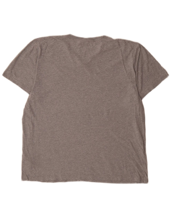 Męska koszulka T-shirt Abercrombie & Fitch XL, szara, nakrapiana bawełna