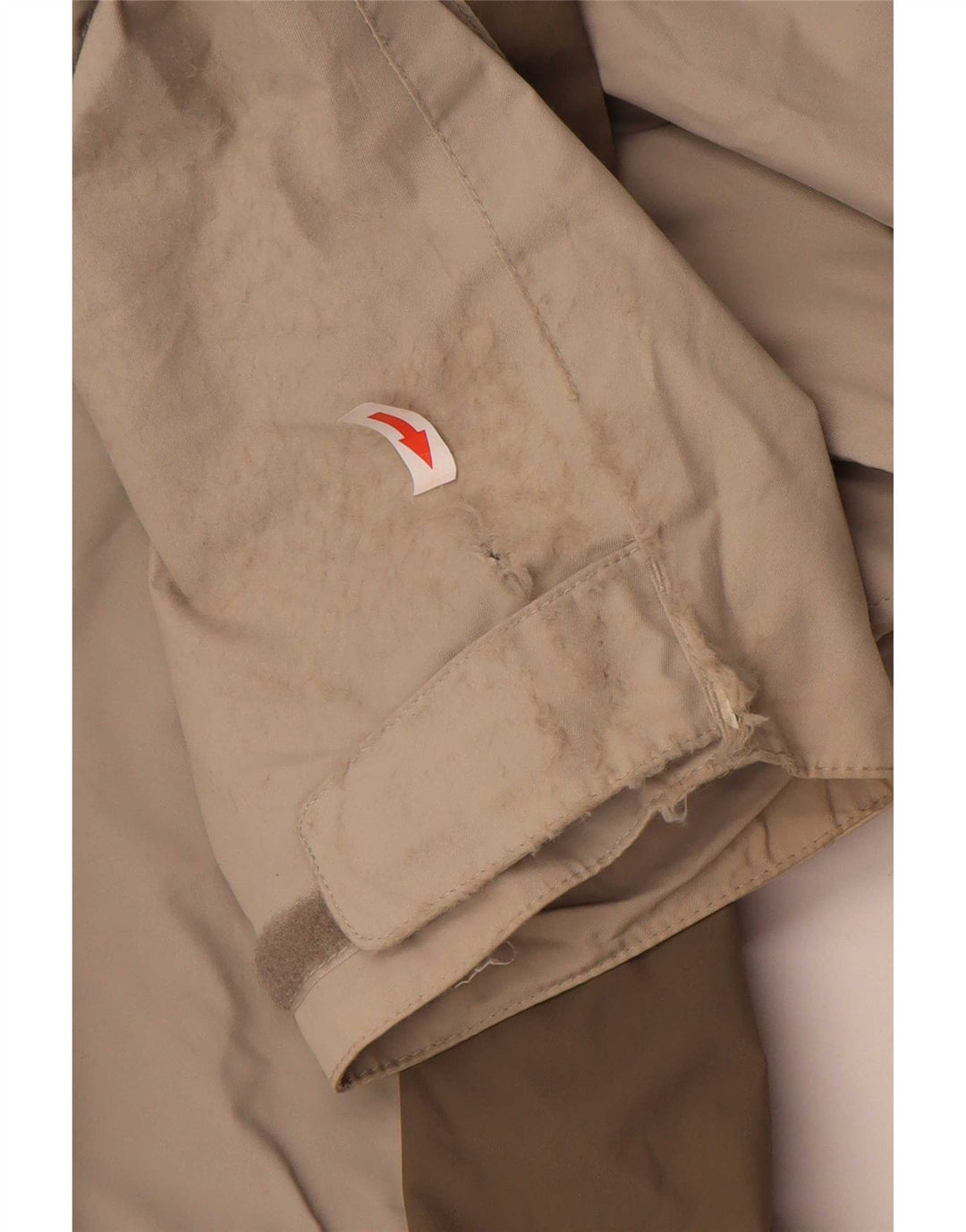 Męska kurtka przeciwdeszczowa Jack Wolfskin UK 44/46 XL Beżowy poliamid z blokami kolorów