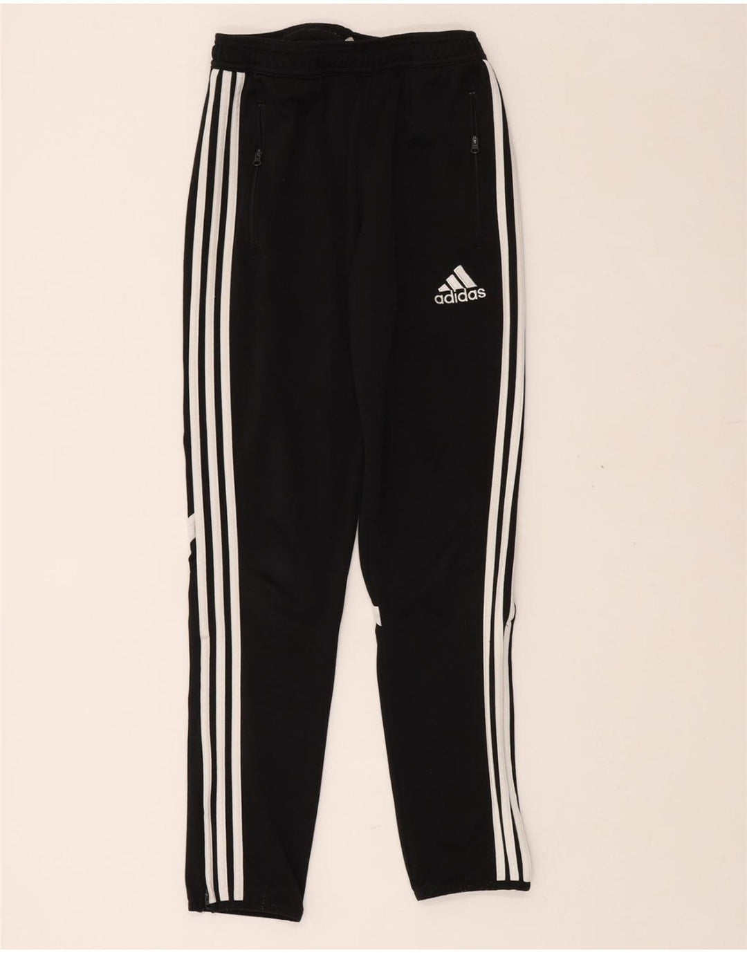 Chłopięce spodnie dresowe ADIDAS Climacool 13-14 lat XL, czarne, z blokami kolorów