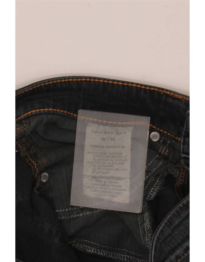 Damskie jeansy Calvin Klein Straight W30 L26 Granatowe, bawełniane