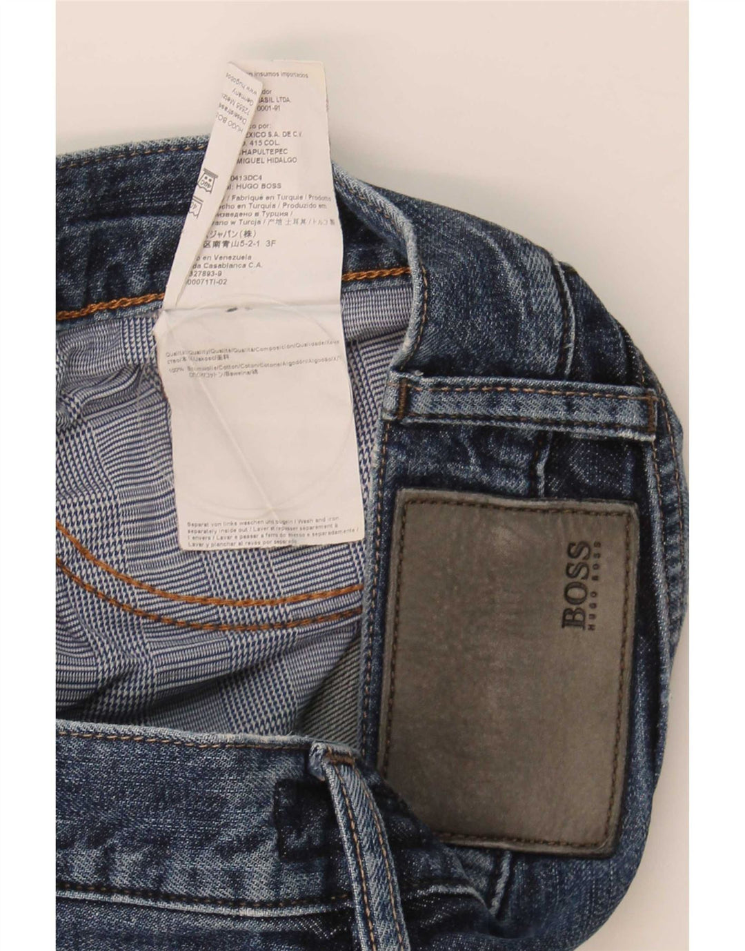 Męskie proste dżinsy Hugo Boss W32 L34 Niebieskie bawełniane