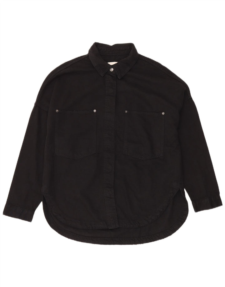 Damska koszula jeansowa oversize Zara UK 10, mała, czarna, bawełniana