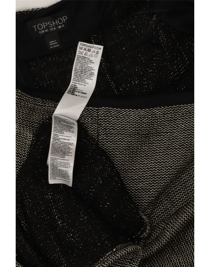 Damska spódnica midi Topshop UK 12 Medium W32 Czarny poliester