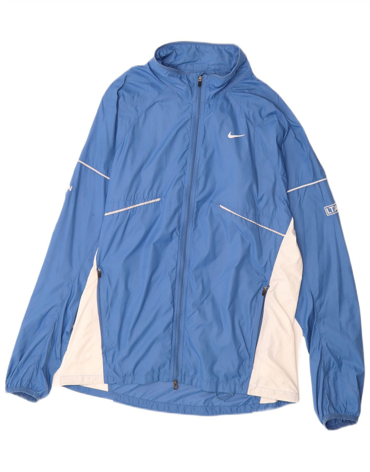 Męska kurtka przeciwdeszczowa Nike UK 38 Nylon w kolorze średniego błękitu