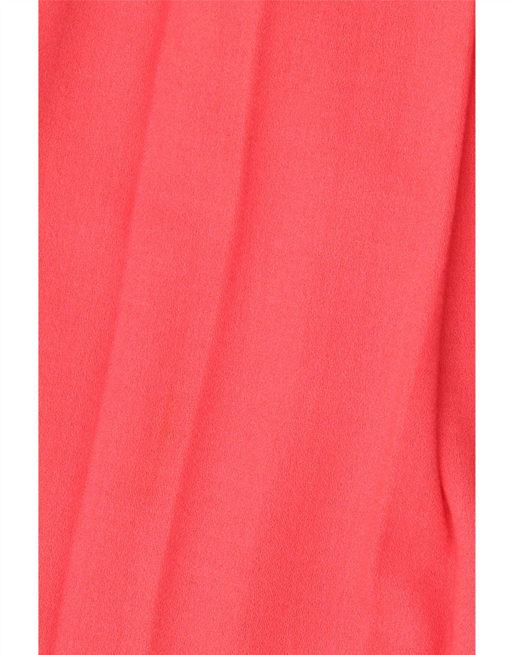 Fantazyjna damska plisowana spódnica z wysokim stanem UK 16 Large W30 Różowy poliester