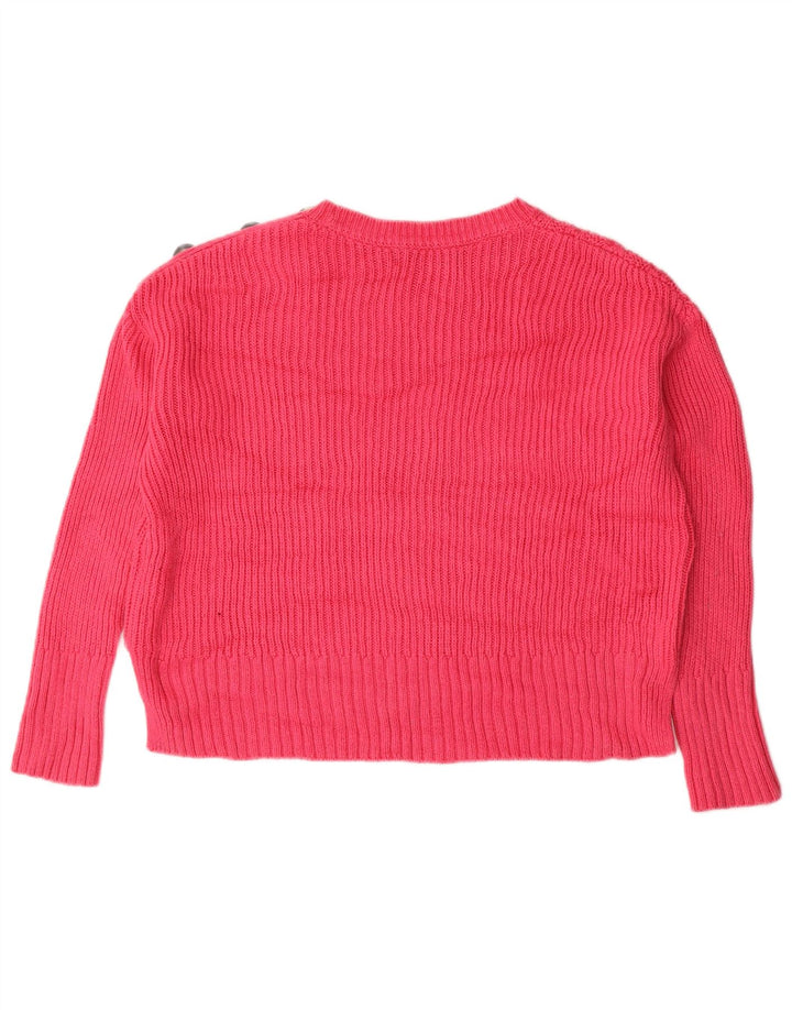 Marks & Spencer Damski sweter oversize z dekoltem w łódkę, UK 12, średni róż