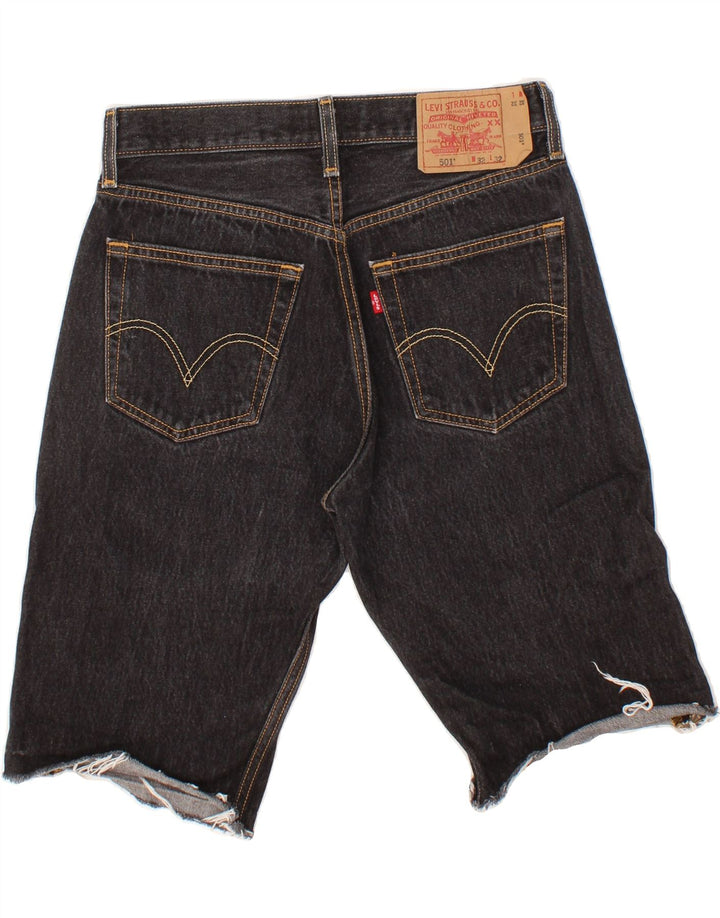 Męskie spodenki jeansowe LEVI'S 501 W32, średnia czarna bawełna