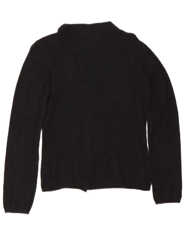 Zara Womens Crop Cardigan Sweater UK 12 Medium Black