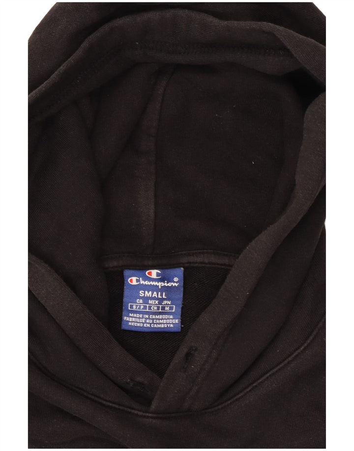 Męski sweter z kapturem i grafiką CHAMPION, mały, czarny