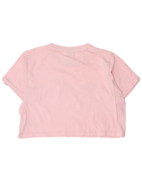 Ellesse Dziewczęcy krótki t-shirt z grafiką 10-11 lat, różowa, bawełniana
