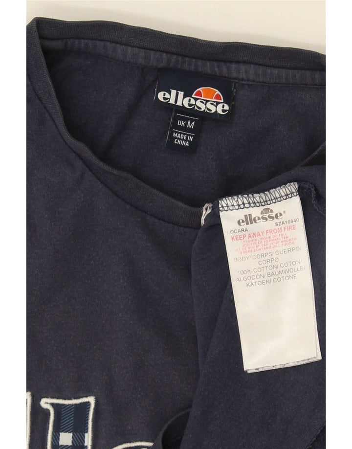 Męska koszulka z grafiką Ellesse Top, średnia, granatowa bawełna