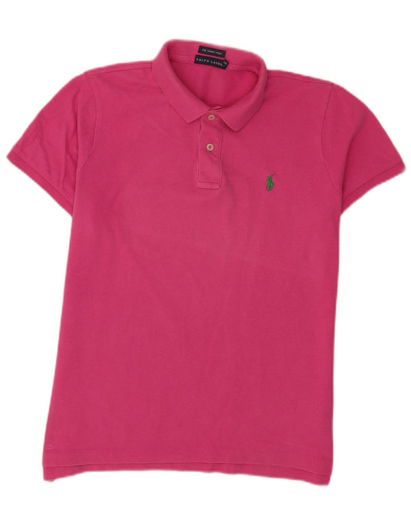 Damska koszulka polo Ralph Lauren Skinny UK 16, duża, różowa bawełna