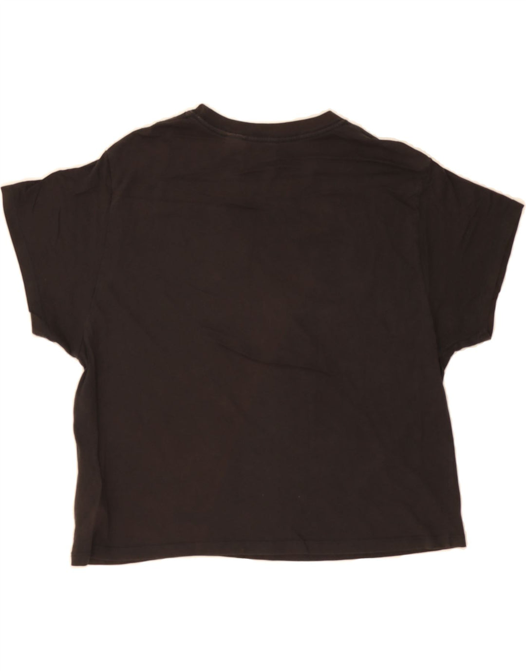 LEVI'S Womens Crop Graphic T-Shirt Top UK 14 Medium Black Cotton Vintage Levi's and Second-Hand Levi's from Messina Hembry 