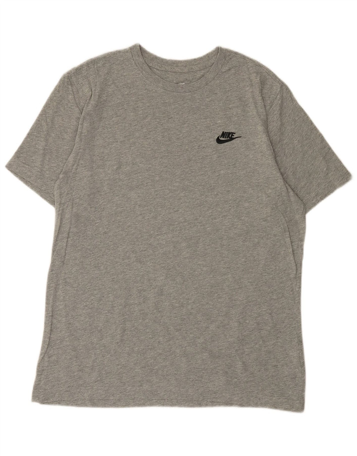 T-shirt męski NIKE Top, średnioszary, bawełniany