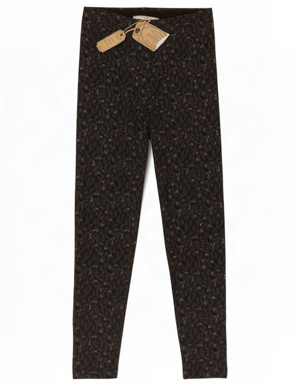 Legginsy damskie Fat Face UK 10 Small Black Animal Print Cotton