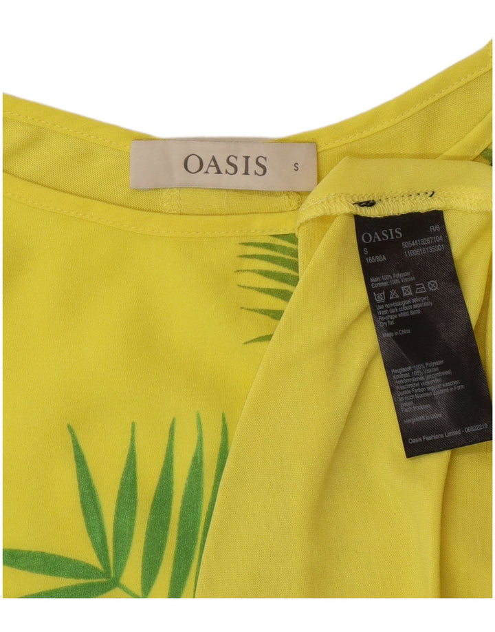 Damska tunika Oasis, UK 10, mały, żółty, kwiatowy poliester