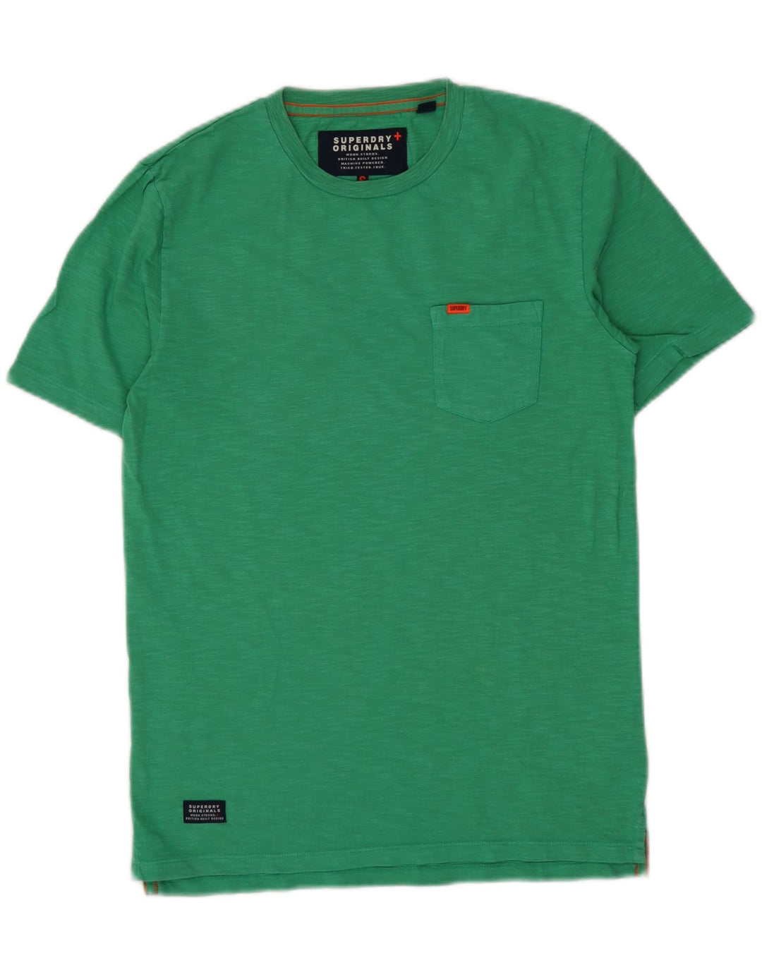 SUPERDRY Mens T-Shirt Top Small Green Cotton