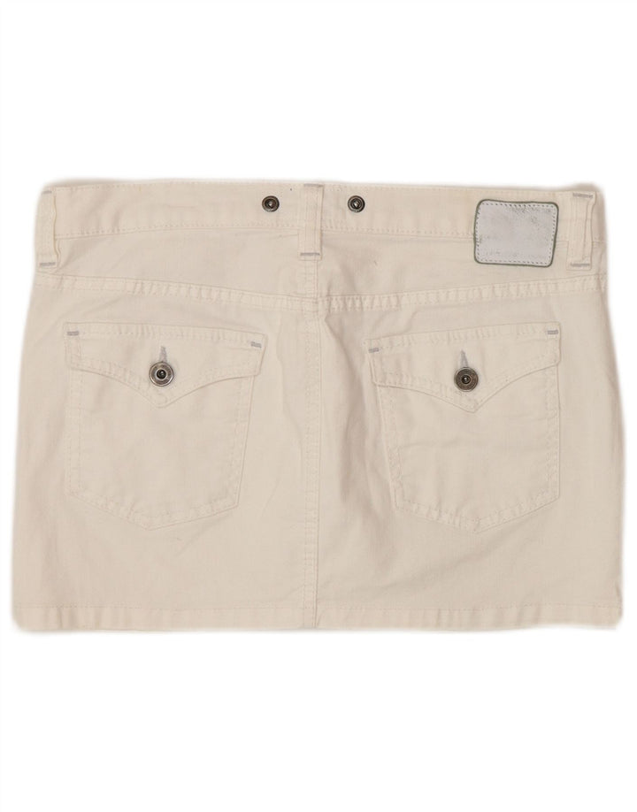 Damska spódniczka mini Calvin Klein W27 Mała złamana biała bawełna