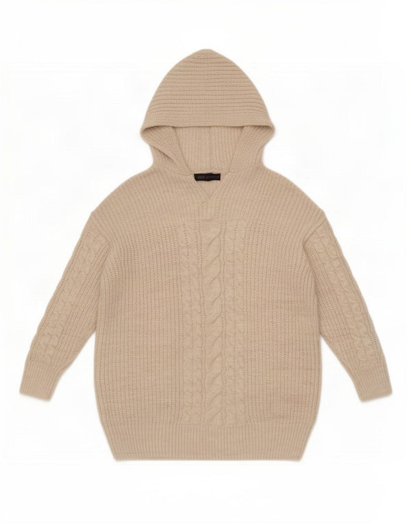 Damski sweter z kapturem Marks & Spencer UK 14, średni beż, akryl