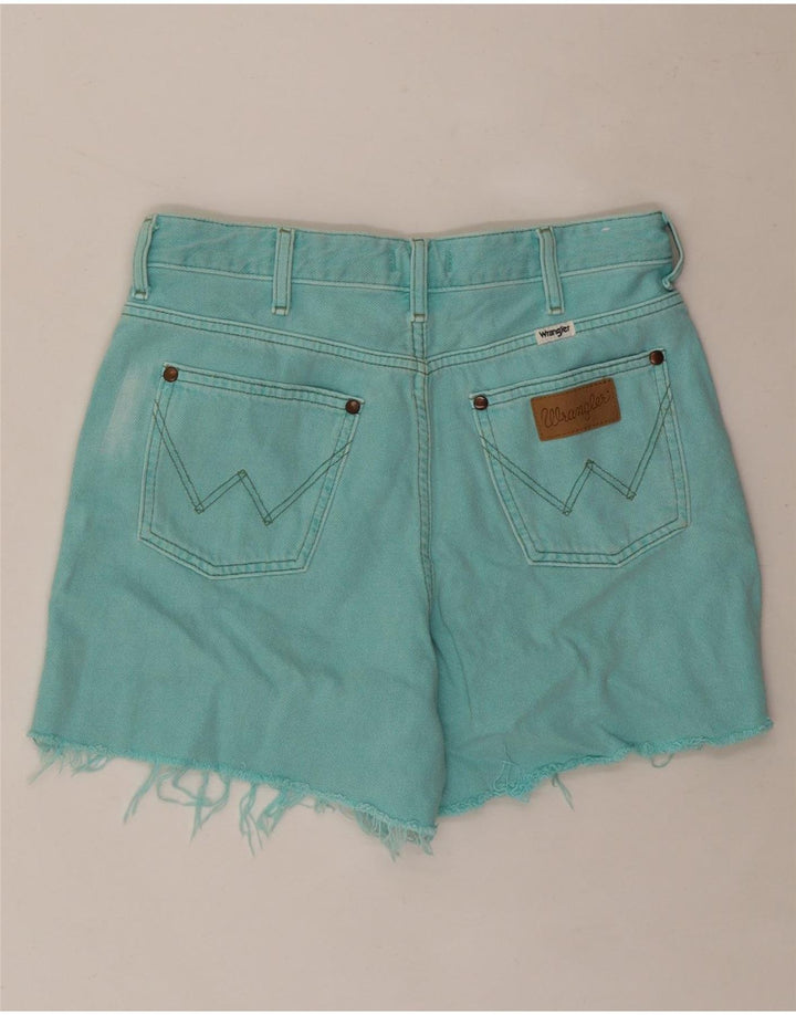 Damskie spodenki jeansowe WRANGLER W28 Średni turkusowy bawełniany