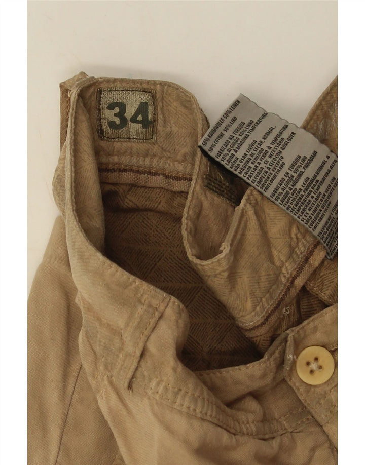 Męskie spodenki cargo Timberland W34, duże, beżowe, bawełniane