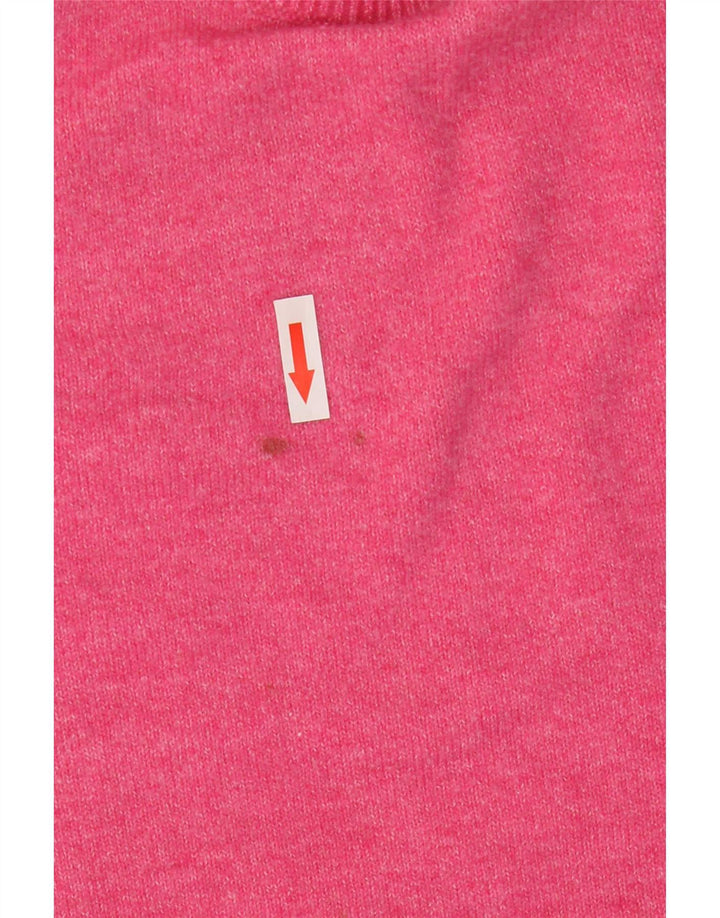 Marks & Spencer Damski sweter oversize z golfem, UK 16, duży, różowy