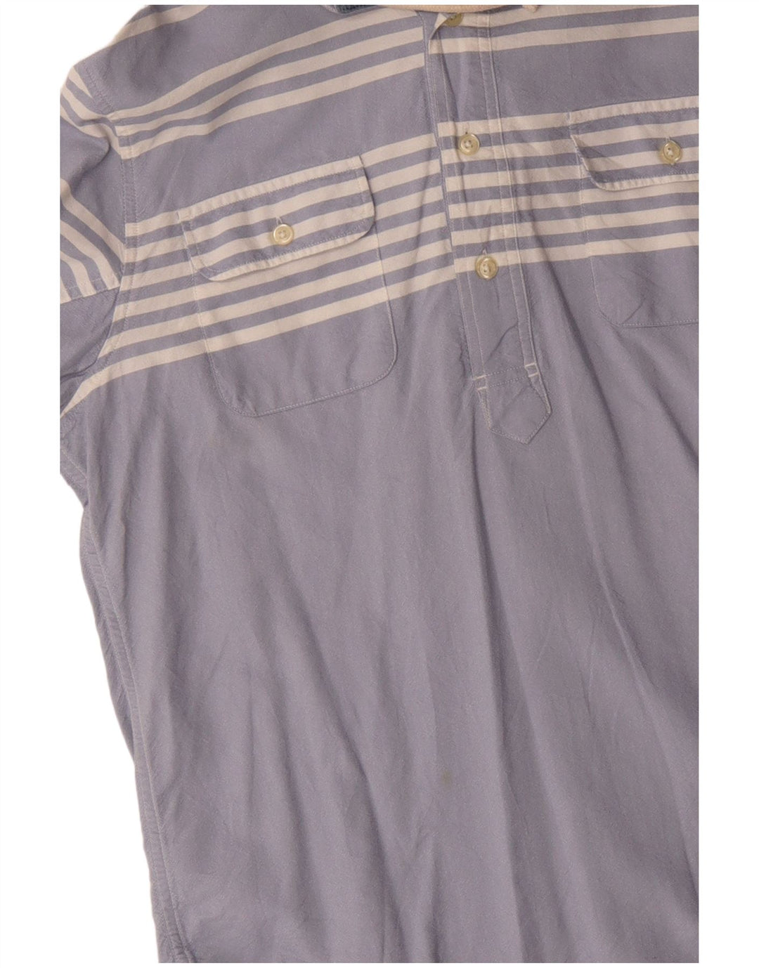 Męska koszula pulowerowa CHAPS z kapturem, bawełniana w średnie niebieskie paski