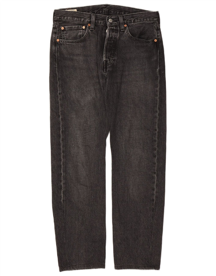 Męskie jeansy Levi's 501 Straight W31 L29 Czarne bawełniane