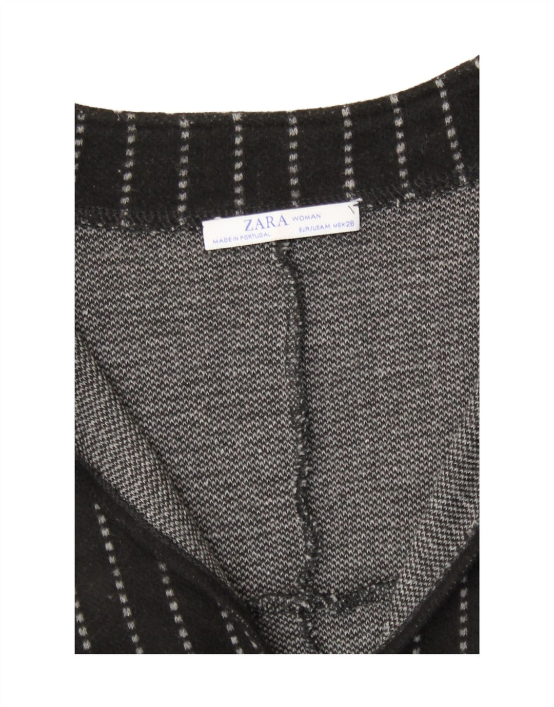Damska sukienka oversize Zara UK 14, akrylowa, w średnie czarne paski